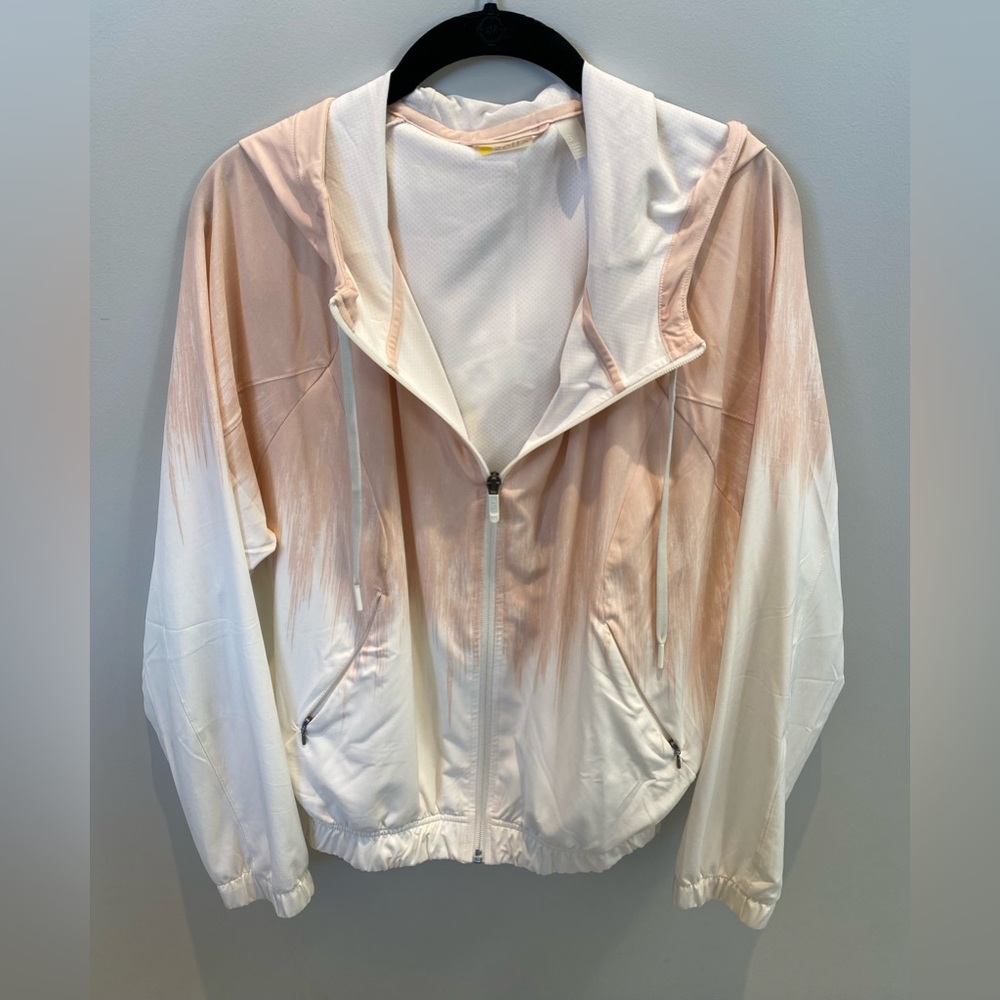 Zella light weight Jacket. Hooded with ventilated back for comfort